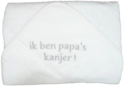 Petit Villain Ik Ben Papa's Kanjer Wit Badcape
