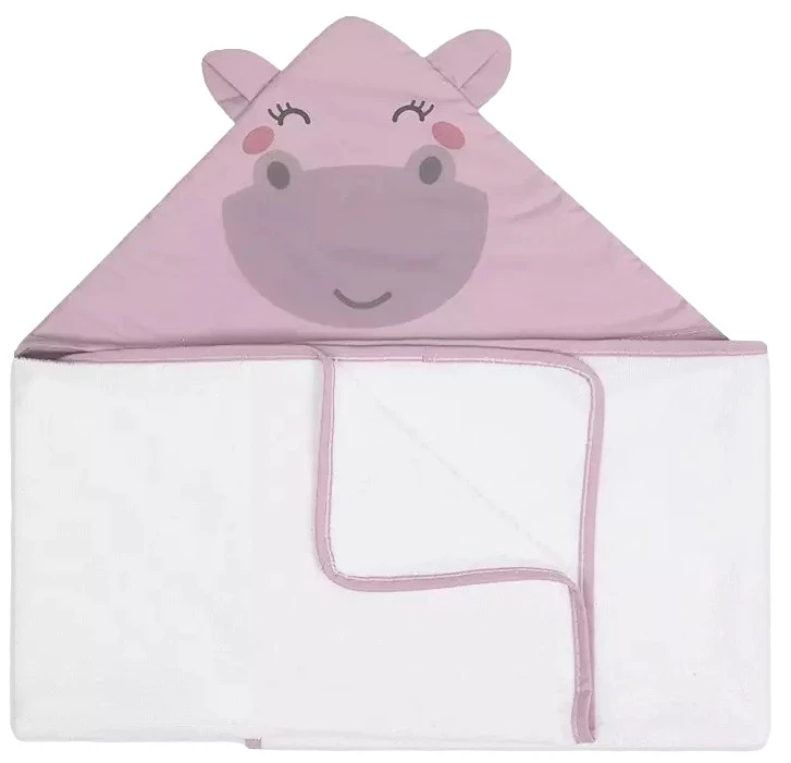 Albero Mio Animals & Love Hippo 50 X 120 Cm Bamboo Badcape A001