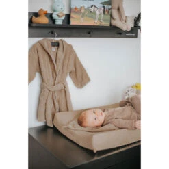 MamaLoes Badstof Zand 0-1jr Badjas ML010305 -Winkel Voor Babyverzorgingsproducten badstof nougat 01 18