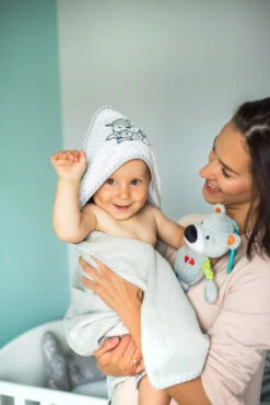 Baby Ono Bamboo Grijs Vosjes 76x76 Cm Badcape 345/03 -Winkel Voor Babyverzorgingsproducten bamboo 2