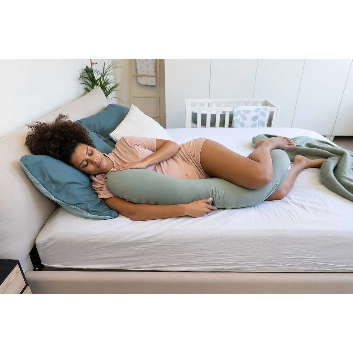 Doomoo Buddy Tetra Jersey Green Voedingskussen B33 4 Doomoo Buddy Tetra Jersey Green Voedingskussen B33 - Afbeelding 2