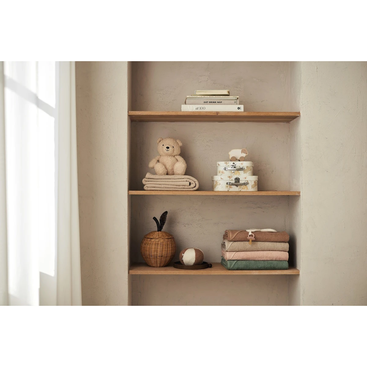 Jollein Pale Pink Badstof 100 X 100 Cm XL Badcape 534-836-00090 - Afbeelding 6