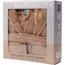 Label Label Toffee Brown Badstof/Hydrofiel Badjas LLTT-934680 -Winkel Voor Babyverzorgingsproducten lltt 934680 bath robe toffee brown 07