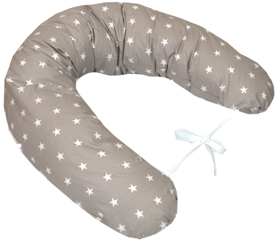 MamaLoes Amy Grijs Met Witte Sterren Voedingskussen 66780 3 MamaLoes Amy Grijs Met Witte Sterren Voedingskussen 66780