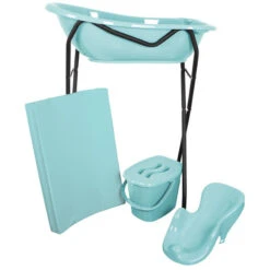 MamaLoes Badstandaard Zwart DM-029b -Winkel Voor Babyverzorgingsproducten mamaloes badset mint met zwarte badstandaard 1 1