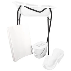 MamaLoes Badstandaard Zwart DM-029b -Winkel Voor Babyverzorgingsproducten mamaloes badset wit met zwarte badstandaard 1 1