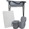 MamaLoes Grijs Badset Incl. Zwarte Badstandaard 1 MamaLoes Grijs Badset Incl. Zwarte Badstandaard -Winkel Voor Babyverzorgingsproducten mamaloes grijs badset incl. zwarte badstandaard wit kussen
