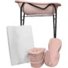 MamaLoes Licht Roze Badset Incl. Zwarte Badstandaard 1 MamaLoes Licht Roze Badset Incl. Zwarte Badstandaard -Winkel Voor Babyverzorgingsproducten mamaloes licht roze badset incl. zwarte badstandaard wit kussen