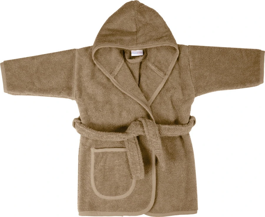 MamaLoes Badstof Nougat 0-1jr Badjas ML010301 4 MamaLoes Badstof Nougat 0-1jr Badjas ML010301 - Afbeelding 2