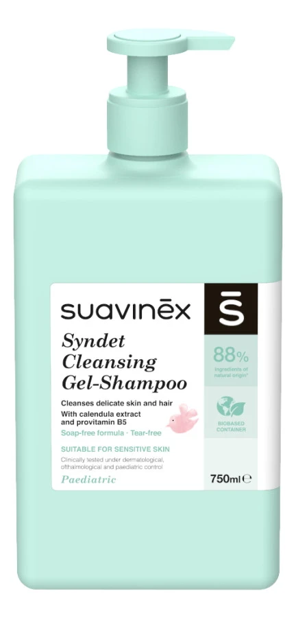 Suavinex Baby 750ml Syndet Zeepvrije Gel & Shampoo SXZCOS066907 3 Suavinex Baby 750ml Syndet Zeepvrije Gel & Shampoo SXZCOS066907